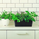 Flower pots - Balcony plant pot/flower pot - Railing/fence - Garden - rectangle - flower boxes - 3 pieces rectangular plant pots of 30 cm - rectangular plastic planters - balcony planters for planting succulents