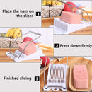 Cheese Slicer - Multipurpose Slicer Dicer - Vegetable Cutter - Multifunctional Chaf - Stainless Steel - Kitchen Utensils - Kitchen Accessories - Cheese Slicer for Young Cheese - For Cheese/Ham/Root Vegetables/Hot Dogs - White
