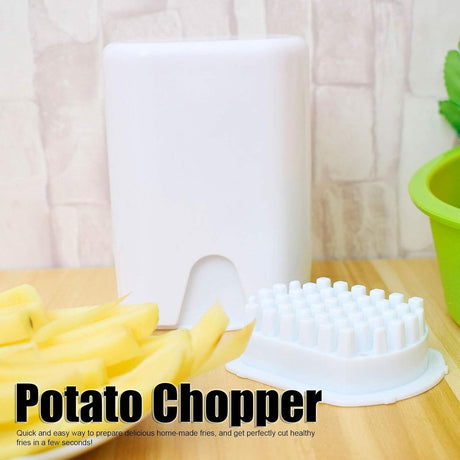 French Fry Cutter - Rapid Vegetable Dicer Manual Hand - 5.3 X 3.7 X 3 Inch - Potato Tool Food Chopper Apple Slicer Veggie Cutter for Potatoes Carrots Cucumbers