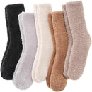 5 Pairs - socks - Warm Fuzzy Fleece Socks - Women's House Socks - Warm Winter Socks - Fluffy Socks - Sleep Socks - House Socks - Stockings - keep warm - coral fleece - Plush and comfortable - thick plush socks - center tube socks