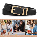 3-Piece Belt - Women's Belt - Stylish Retro - Trouser Belt - Women - Adjustable Unisex Belt - 110cm - Leather - Women's Belts for Jeans Dresses Trousers Women's Leather Waist Belt with Gold Buckle - 110 CM
