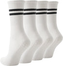 pairs - Socks - Women's high Pilates non-slip socks - Yoga Pilates Socks with Grip - Non-slip Cotton Socks - Yoga Socks - Non-slip ankle socks - for Ballet, Dance, Workouts - White