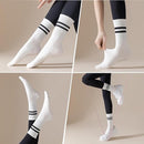 pairs - Socks - Women's high Pilates non-slip socks - Yoga Pilates Socks with Grip - Non-slip Cotton Socks - Yoga Socks - Non-slip ankle socks - for Ballet, Dance, Workouts - White