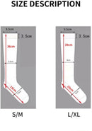 pairs - Compression socks - Sports socks - Running socks - Support socks - Knee socks - High-fly socks - Unisex - Circulation support and sports - For running, traveling, cycling and pregnancy - 36 cm - Size 36-40 - S/M - Black