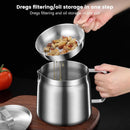Stainless Steel Deep Fryer - 2 L - Filter Jug - Separates grease residues - Deep Fryer with Basket - Deep Fryer - Large Capacity - Suitable for Gas and Induction - Separates grease residues - Includes Frying Basket
