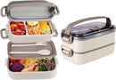 Lunch Box - Adult Lunch Box - Lunch Box - Stainless Steel Lunch Box - lunch boxes - Bento Box - Double-Layer Lunch Box - Stainless Steel Lunch Box for Children & Adults - Stainless Steel Lunch Box With Spoon and Fork - Leakproof Lunch Box - BPA-Free