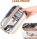 Lunch Box - Adult Lunch Box - Lunch Box - Stainless Steel Lunch Box - lunch boxes - Bento Box - Double-Layer Lunch Box - Stainless Steel Lunch Box for Children & Adults - Stainless Steel Lunch Box With Spoon and Fork - Leakproof Lunch Box - BPA-Free