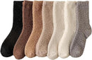 7 Pair - socks - women's socks - Warm Fuzzy Fleece Socks - Women's House Socks - Warm Winter Socks - Fluffy Socks - Sleep Socks - House Socks - Stockings - keep warm - coral fleece - Plush and comfortable - thick plush socks - center tube socks