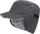 Beanie - Winter hat - Men's winter hat - Winter ear flap hat - with visor - with ear flaps - Ski hat - Cold weather - Trapper hat - Ear warmers Water-repellent outdoor hat - Winter - for outdoor sports, skiing, cycling, hiking, running - grey