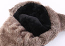 Beanie - men's beanie - Winter beanie - With Ear flaps and Face Mask - Winter Fur - Men's winter hat - Trapper hat - Black Ski Trooper - Snow Cap - Russian hat - Hunter's hat - Winter ear flap beanie - for cold weather - Black & Brown