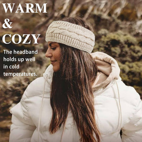 pieces - Headbands - Winter Headband for women - Ear warmers - Knitted Headbands - warm headbands - winter accessories - sports headband - cold weather headband - Christmas gifts - hair tie - hair accessories - black, red, khaki
