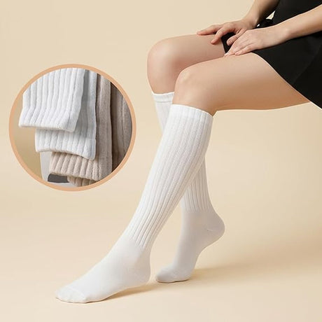 5 pairs - Knee socks - Sports socks - Women's socks - Ski socks - Fitness wear - Socks - Calf socks - Casual socks - Compression socks - House socks - cute long style - for sportswear and leisure wear in autumn and winter