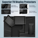 Outdoor TV case 55-58 inch - TV screen protector - waterproof and weatherproof outdoor flat screen case - 210D fabric - 55.1 x 5.9 x 35.4 inches - black