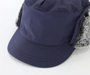 Beanie - Winter hat - Men's winter hat - Winter ear flap hat - with visor - with ear flaps - Ski hat - Cold weather - Trapper hat - Ear warmers Water-repellent outdoor hat - Winter - for outdoor sports, skiing, cycling, hiking, running - blue