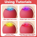Electric Cat Ball Toy - Cat Toys - Electric Toy Ball - Pet Toys - Smart Toy Ball - Automatic Rolling Cat Ball - Interactive Cat Toy - Rechargeable - Cat Ball for Play and Interaction - Red