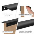 10 pieces - 150*40*17.5 mm - Cabinet handles - Drawer handles - Concealed handle - Aluminum alloy handle - kitchen cabinet handles - furniture accessories - hardware - black