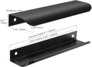 10 pieces - 150*40*17.5 mm - Cabinet handles - Drawer handles - Concealed handle - Aluminum alloy handle - kitchen cabinet handles - furniture accessories - hardware - black