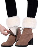 4 pairs of Leg Warmers - warm winter boots - warm winter ankle boots for women - Furry Fuzzy - short warm boot covers - crocheted boots - boot cover socks - warm boot covers - winter gift for women
