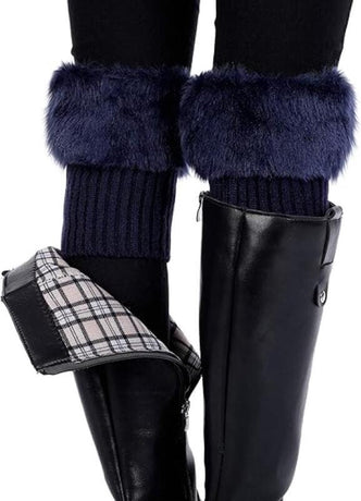 4 pairs of Leg Warmers - warm winter boots - warm winter ankle boots for women - Furry Fuzzy - short warm boot covers - crocheted boots - boot cover socks - warm boot covers - winter gift for women
