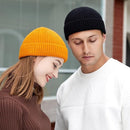 3 Pieces - hat - men's hat - Beanie - women's hat - men's beanie - Winter hat - knitted hat - Warm Hats - Cycling hat - Knitted ski hats - Running hats - Ultrawarm - Unisex - short knitted autumn winter warm hat - Yellow, Grey, Black