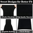 Leg warmers - 1 pair - Socks - Winter leg warmers - Warm leg warmers - Long socks - Calf socks - Knee socks - Stacked socks - Autumn and winter socks - knitted socks - retro accessories - black