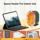 Electric Heater - Indoor Electric Heating - Fan Heater - 800W/1200W - Heater - Socket - Ceramic Heater - Portable Indoor Heaters - With Adjustable, Overheating Protection, Shut-off Upon Discharge - White