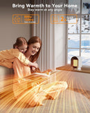 Electric Heater - Indoor Electric Heating - Fan Heater - 800W/1200W - Heater - Socket - Ceramic Heater - Portable Indoor Heaters - With Adjustable, Overheating Protection, Shut-off Upon Discharge - White
