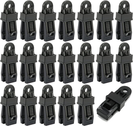 20 pieces - Tent clamps - Tarpaulin clips - Tent clip - tent clip awning clip - camping awning clip - crocodile clips - tarpaulin clip tarpaulin clip - for swimming pools, canopies, caravan awnings, car covers, outdoor tents, canopies and covers - 7.8*2.3