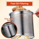 Stainless Steel Deep Fryer - Small Deep Fryer - Filter Jug - With Kitchen Clip - Separates Grease Residues - Deep Fryer with Basket - Mini Deep Fryer - Deep Fryer - Chip Fryer - Household Deep Fryer - Suitable for Gas and Induction - For Kitchen and Campi