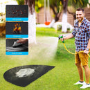 Fireplace Mat - 61 x 106 cm - Semi-circular spark protection plate - Fiberglass - 2-layer fire retardant - Fireproof Fireplace Mat & Fireplace Carpet - fire retardant mats - Semi-Round Fireplace Stove Carpet Protects Floors and Patios from Sparks - Black