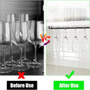 2 pieces - Wine glass holder - Glass hooks for shelf - Iron glass holder for glasses - Wall display holder - Hanging glass holders - Metal hanging glass holder - Display rack - hooks - for bars, wine cabinets, cupboards, restaurants - 26*11.5 cm - black
