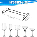 2 pieces - Wine glass holder - Glass hooks for shelf - Iron glass holder for glasses - Wall display holder - Hanging glass holders - Metal hanging glass holder - Display rack - hooks - for bars, wine cabinets, cupboards, restaurants - 26*11.5 cm - black