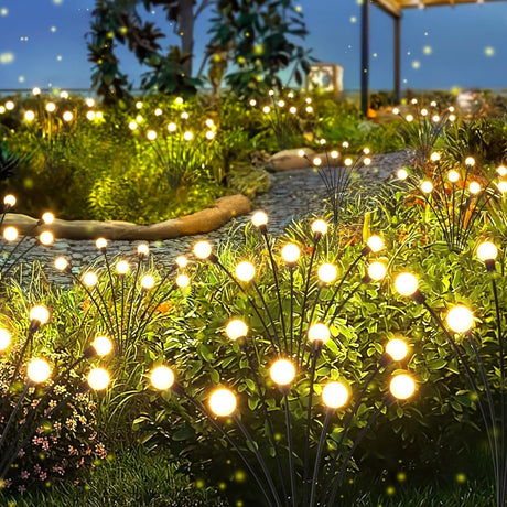 Solar Garden Lighting - Solar Lights Outdoor - 4 Pack 32 LED Oscillating Solar Garden Lights - Solar Garden Lamp - Fireflies - Firefly Light for Outdoor Decorations - Solar Garden Lighting - Solar Energy - Waterproof - Garden Torch - Garden Lantern