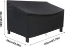 163*66*89 cm - Garden bench covers - Garden chair covers - Dust cover - waterproof - Garden accessories - 2-seater - cover for garden bench - windproof - anti-UV - tear resistance - 210D Oxford fabric - Loveseat cover - for 2-seater bench - black