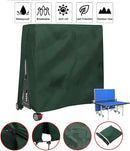 210D Waterproof Table Tennis Table Cover - Table Tennis Table Cover - Waterproof, windproof and UV-resistant - Dustproof - Table Tennis Table Protector - Protective Cover - Foldable Table Tennis Table Cover for Indoor and Outdoor Use - Green - 165×70×185c