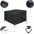 82*82*61 cm - Square Fire Pit Cover - Patio Fireplace Cover - Waterproof Square Outdoor Fire Pit Cover - Barbecue Stove Cover - Dust Cover - Square - Heavy 420D Oxford Fabric - Outdoor Fireplace Cover - Black