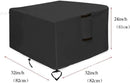 82*82*61 cm - Square Fire Pit Cover - Patio Fireplace Cover - Waterproof Square Outdoor Fire Pit Cover - Barbecue Stove Cover - Dust Cover - Square - Heavy 420D Oxford Fabric - Outdoor Fireplace Cover - Black