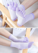 Women's split finger socks - 5 pairs - sports socks - Five Toe Socks - cotton finger socks - Toe socks - women's casual sports socks - Antibacterial - Breathable - women's soft warm socks - Comfortable Socks - Runner Toe socks