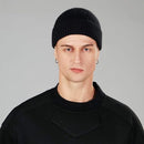 2 Pieces - hat - men's hat - Beanie - women's hat - men's beanie - Winter hat - knitted hat - Warm Hats - Cycling hat - Knitted ski hats - Running hats - Ultrawarm - Unisex - short knitted autumn winter warm hat - Grey, Black
