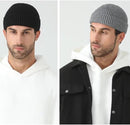 2 Pieces - hat - men's hat - Beanie - women's hat - men's beanie - Winter hat - knitted hat - Warm Hats - Cycling hat - Knitted ski hats - Running hats - Ultrawarm - Unisex - short knitted autumn winter warm hat - Grey, Black