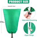 Plant cover - 1 piece - 140*200cm - Frost-resistant plant cover - Winter cover - Potted plant bag - Frost cloth - Plant frost cover - Winter protection bag for plants - Winter plant covers - with zipper and drawstring - for outdoor plants, potted fruit tr