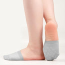 pairs - Half socks - Women's no-show anti-slip half socks - Cotton invisible lining toe protectors - toe protector socks - invisible socks - seamless five-toe socks - sock - for clogs - black, white, khaki, grey