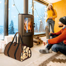 Firewood bag - Firewood sack - Firewood bag - Firewood carrying bag - Firewood carrying bag - Outdoor camping wood bag - large waterproof carrying bag - with non-slip handles - storage bag - firewood storage - for wood stoves and camping - 46*98 cm - brow