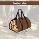 Firewood bag - Firewood sack - Firewood bag - Firewood carrying bag - Firewood carrying bag - Outdoor camping wood bag - large waterproof carrying bag - with non-slip handles - storage bag - firewood storage - for wood stoves and camping - 46*98 cm - brow
