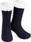 House socks - fluffy warm coral fleece lined - non-slip socks for men and girls - Thick Winter coral fleece - Sleep socks - Postpartum socks - Fluffy Slipper socks - soft and comfortable floor socks - Black