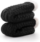 House socks - fluffy warm coral fleece lined - non-slip socks for men and girls - Thick Winter coral fleece - Sleep socks - Postpartum socks - Fluffy Slipper socks - soft and comfortable floor socks - Black