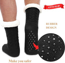 House socks - fluffy warm coral fleece lined - non-slip socks for men and girls - Thick Winter coral fleece - Sleep socks - Postpartum socks - Fluffy Slipper socks - soft and comfortable floor socks - Black