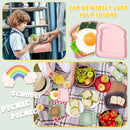 4× Food Storage Containers - Lunch Box - Meal Prep Containers - Kitchen Food Storage Container Set - Lunchboxes - Food Box - Sandwich Holder - Bread Container - Meal Prep Containers - Reusable - BPA Free - Microwave Safe - For School, Office, Camping