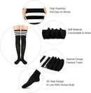 women's knee socks - 3 Pairs - Knee socks - knee socks for women - overknee socks - Sexy socks - girls' knee socks - striped socks - Black/Red/Blue