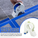 Tape Dispenser - Portable masking tape dispenser - adhesive tape dispenser - Seam sticker tool - for wall and floor painting - for paintwork, windows and door frames - 15*10.4 cm - white